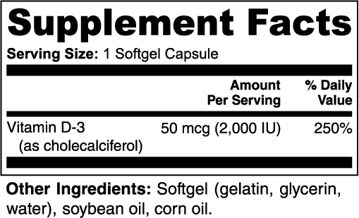 Clann13 Vitamin D3 2,000 IU