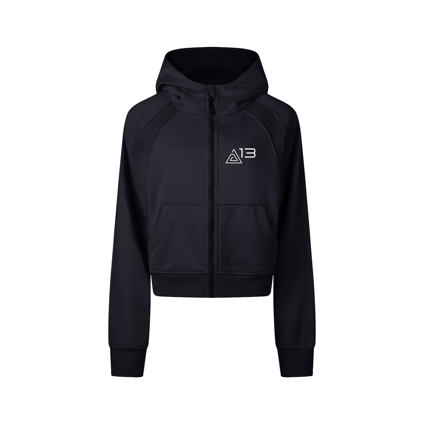Clann13 Womens - Cropped Zip-Through Hoodie