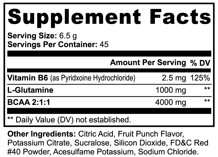 Clann13 BCAA Shock Powder (Fruit Punch)