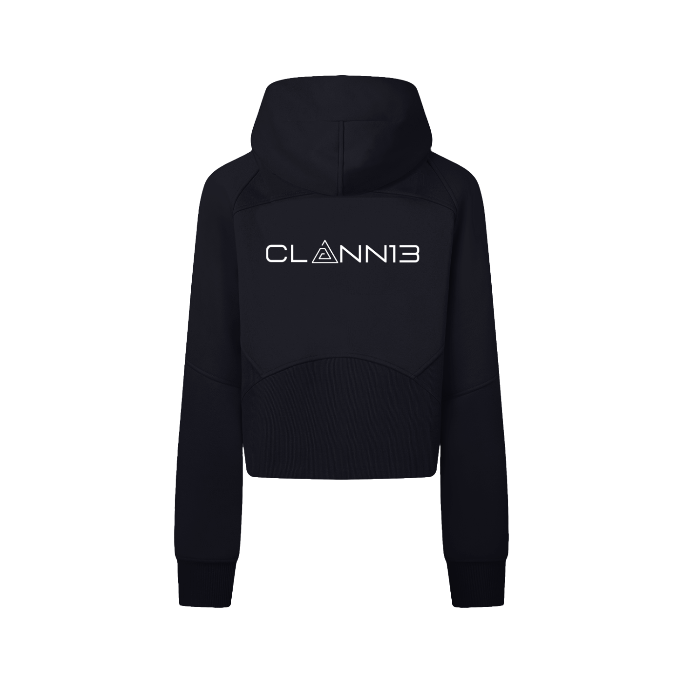 Clann13 Womens - Cropped Zip-Through Hoodie