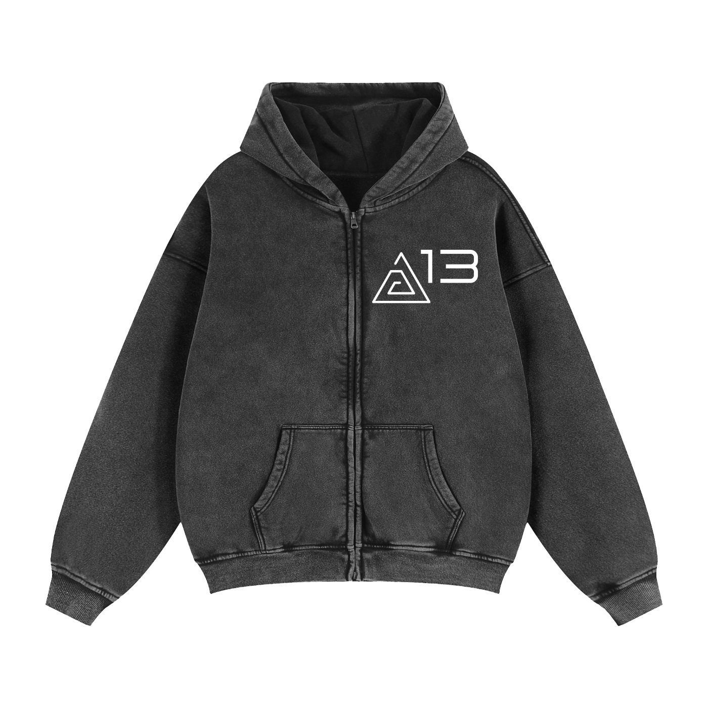 Clann13 Classic - Zip-Through Boxy Hoodie