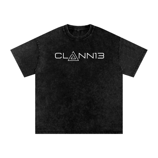 Clann13 Classic - Acid Wash Oversize T-Shirt - 250 GSM