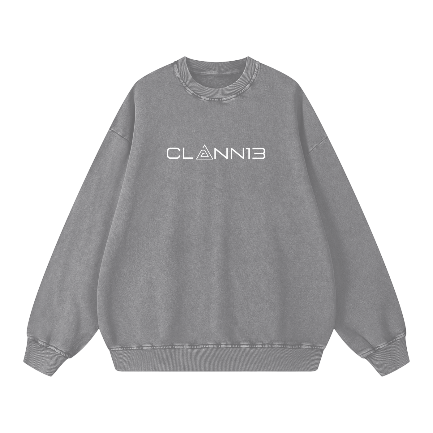 Clann13 Classic - Acid Wash Oversize Sweatshirt - 360 GSM